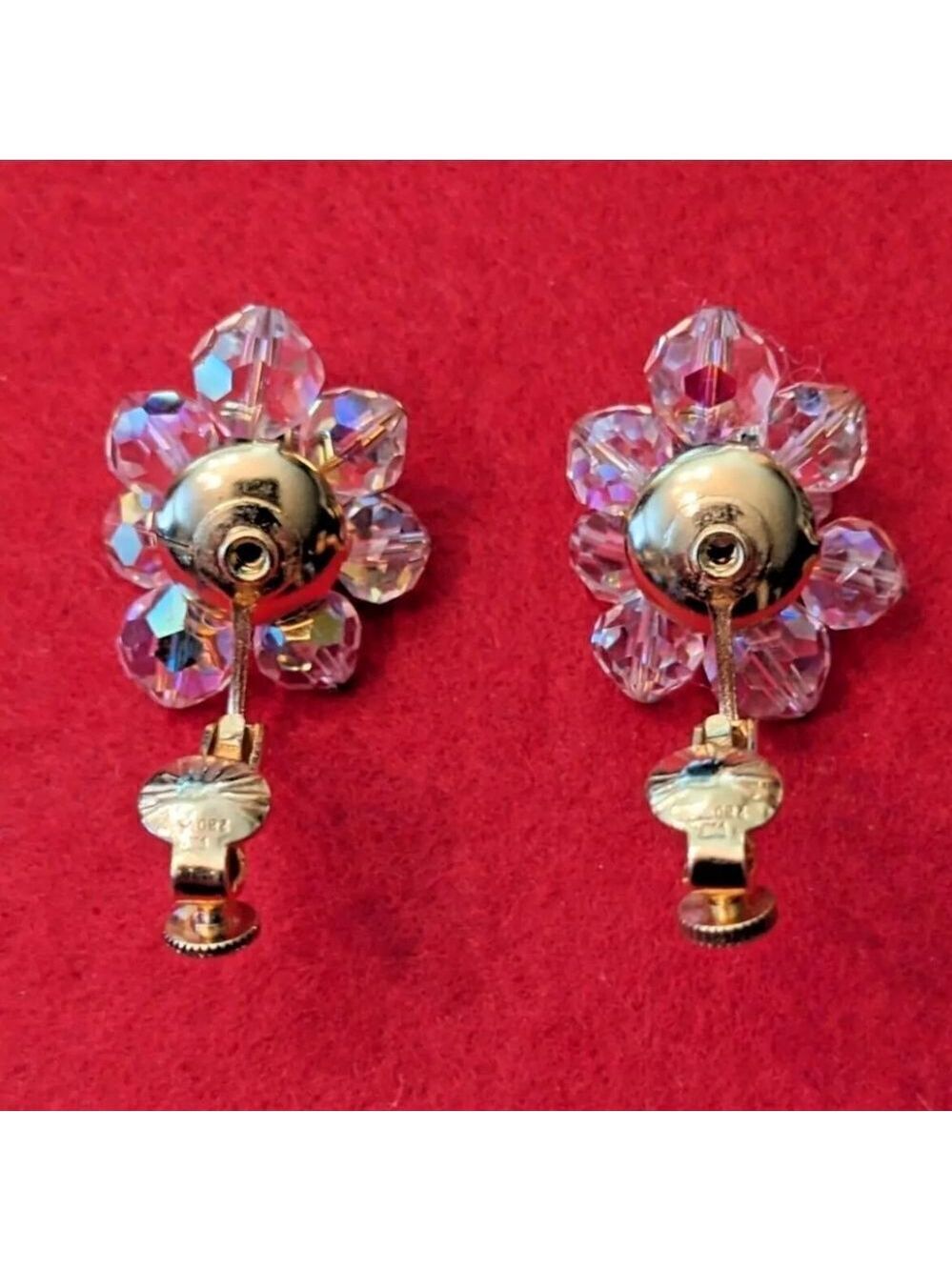 Vintage Vendome Aurora Borealis Crystal Necklace and Earring Set - Picture 4 of 5